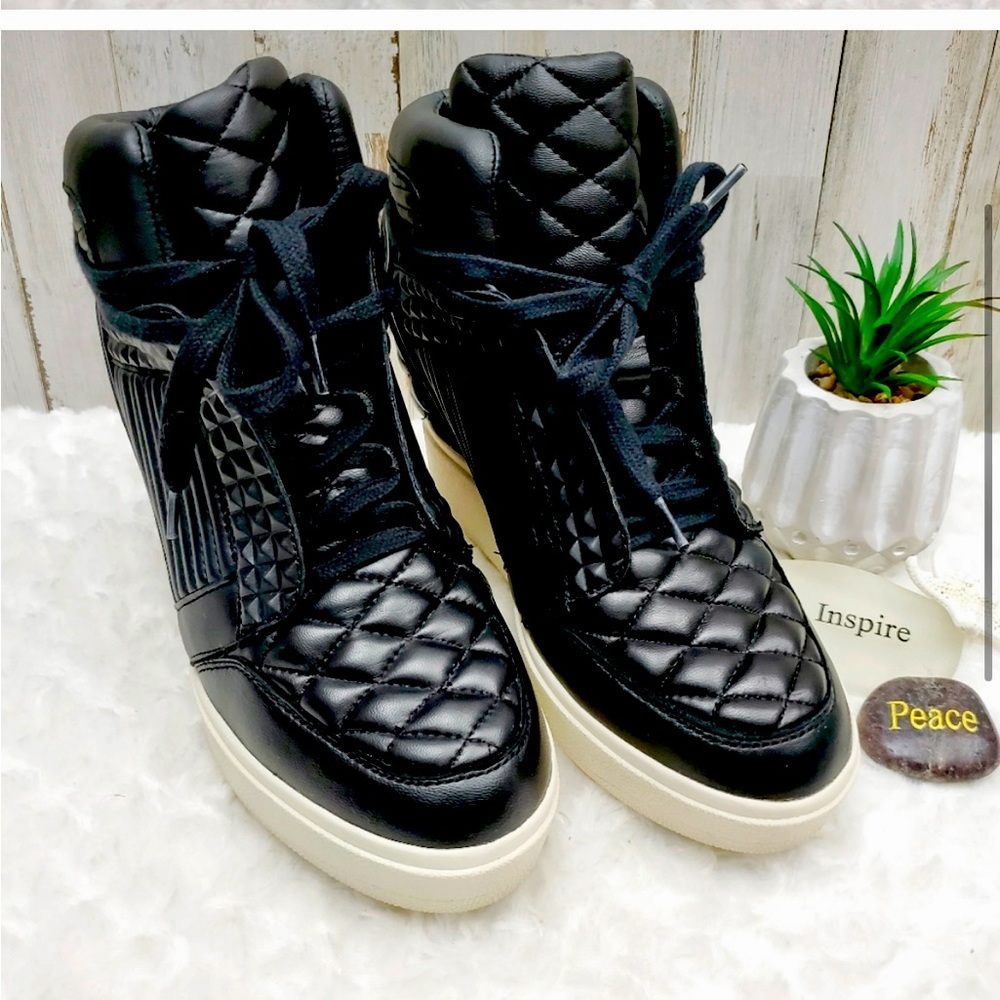 ASH Azimut Leather High Top Sneakers Black 8